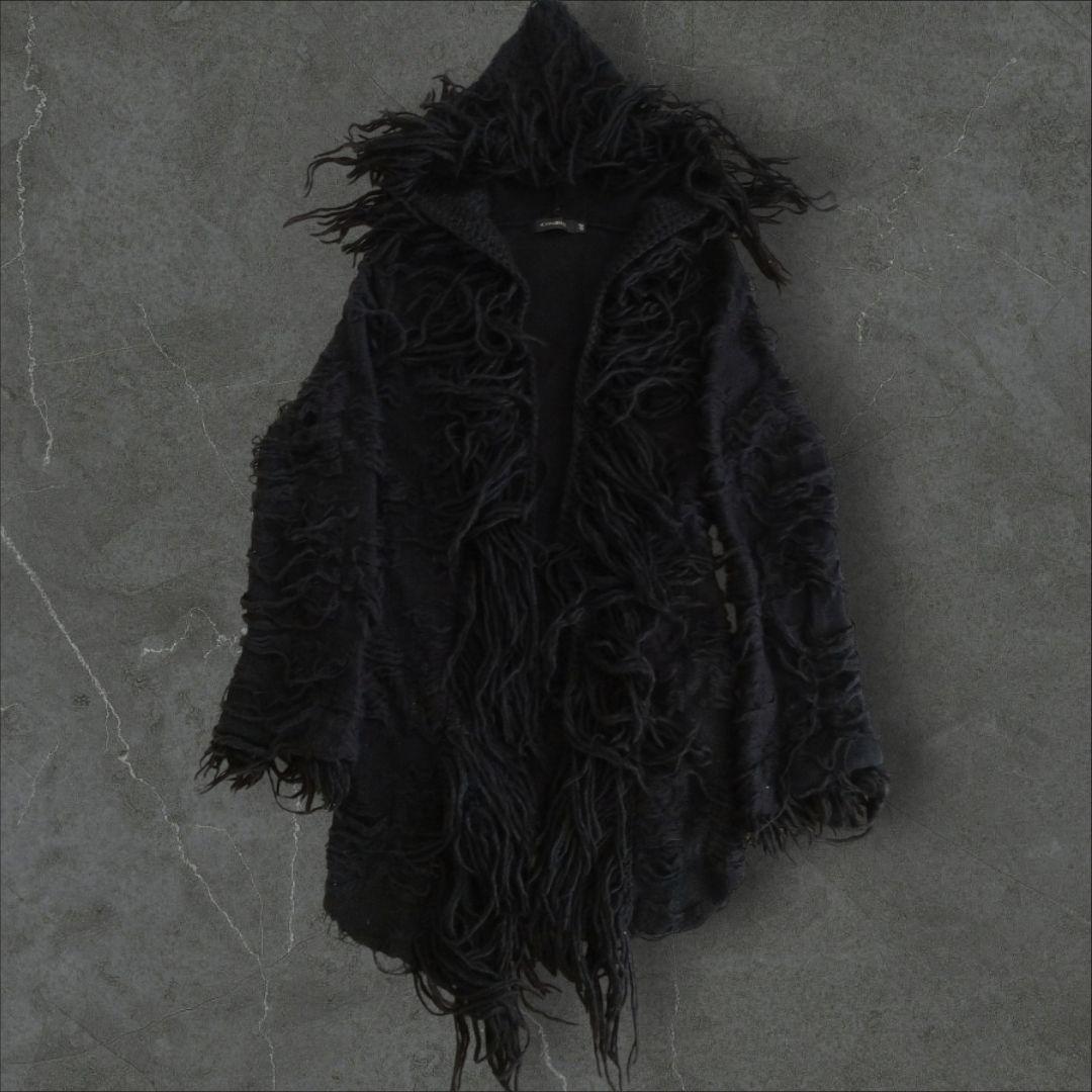 civarize gimmick frindge knit フリンジ パーカー