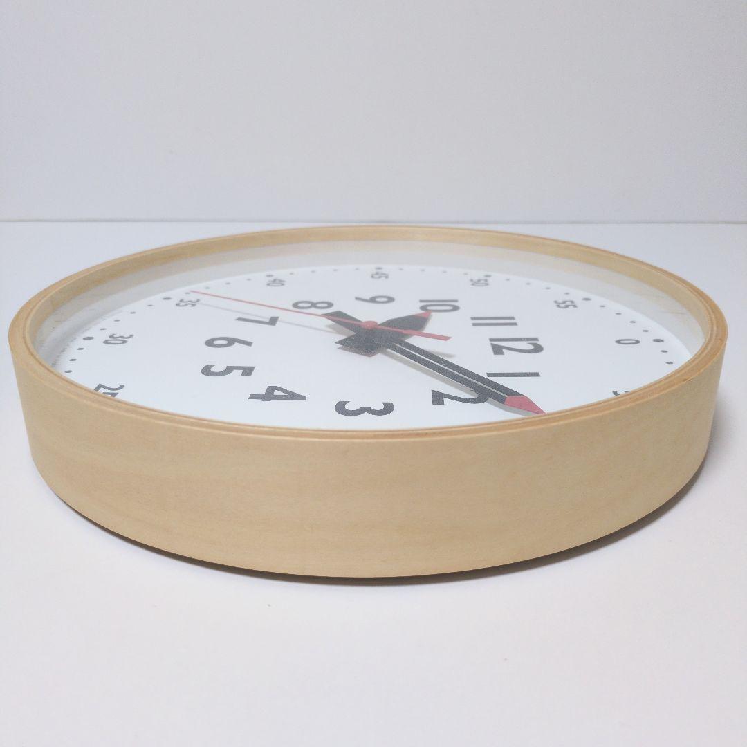 【極美品】レムノス　ふんぷんクロック　知育時計 木製シンプル壁掛け
