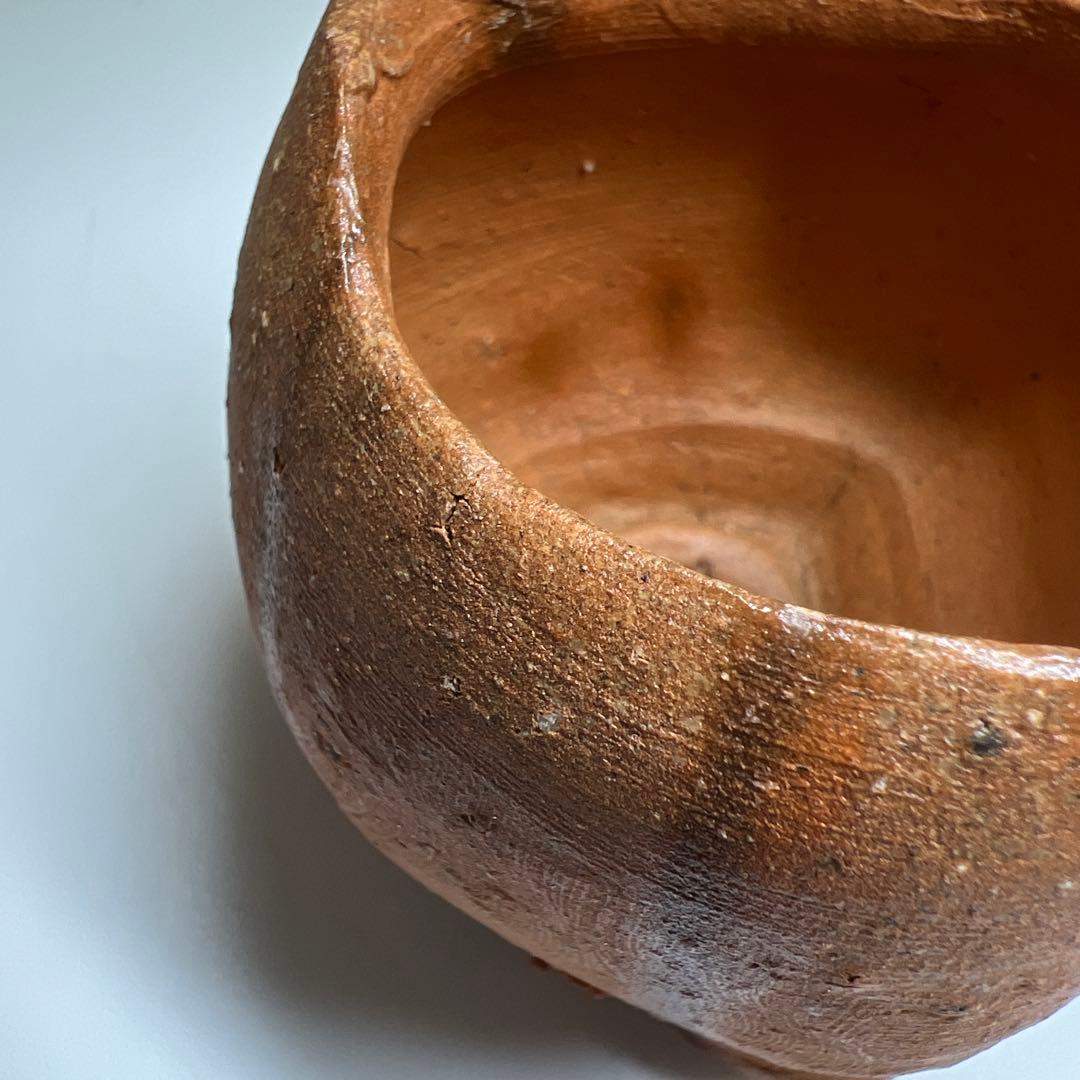 隠崎隆一 備前ぐい呑 共箱 幅約7㎝ 東Y7-0507⭐︎2F