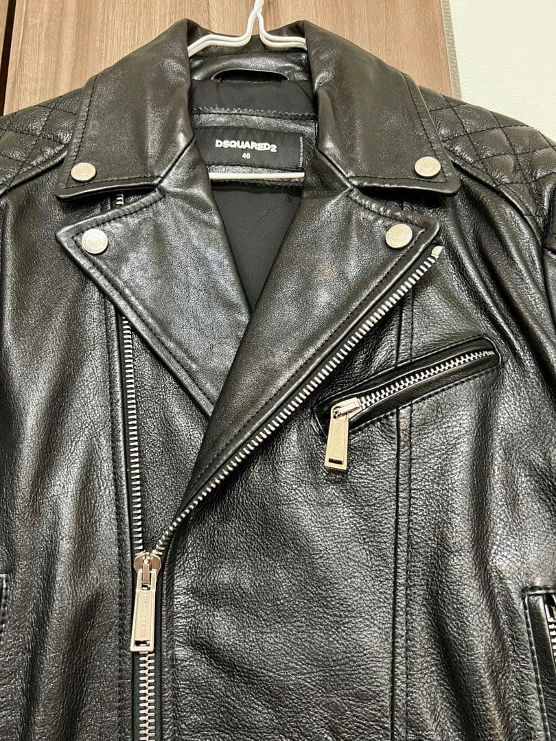 ア*グ様 DSQUARED2 ディースクエアード ライダースジャケット 46サイ