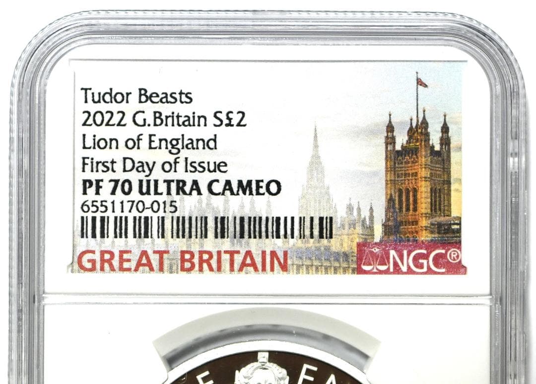 銀貨】最高鑑定PF70UC 英ロイヤルミント・イングランドのライオンFDOI