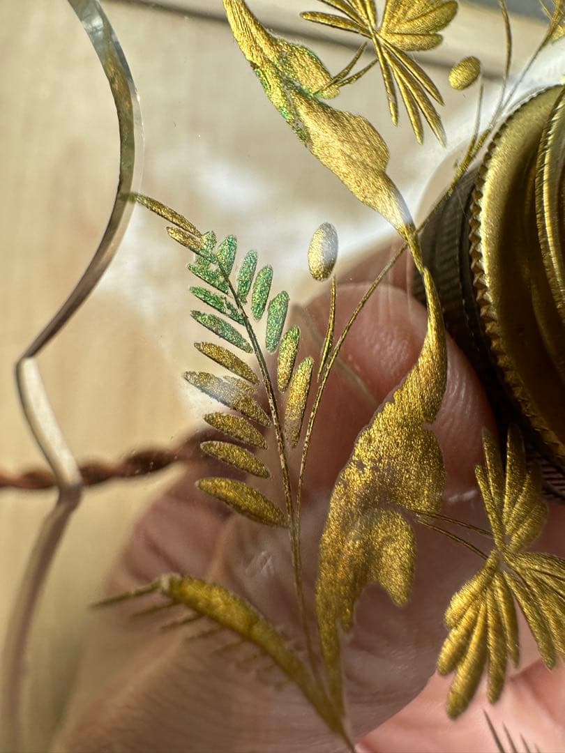 1900年代初頭 フランス アンティーク 金箔で絵付けされた美しい