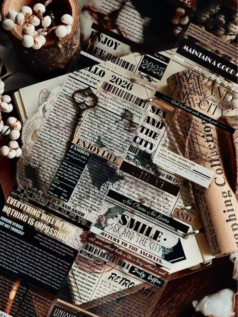 霖蓝汐原创手账《赫尔本副刊》海外マスキングテープ　マステ 【2651】