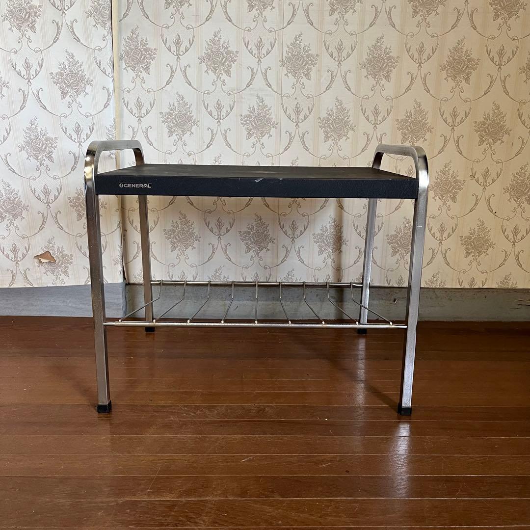 アンティーク】昭和レトロ アイアンフレーム サイドテーブル 古道具 古民家