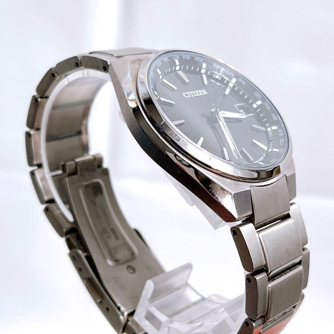 CITIZEN アテッサ CB1120-50E 黒 ブラック 3針 電波ソーラー