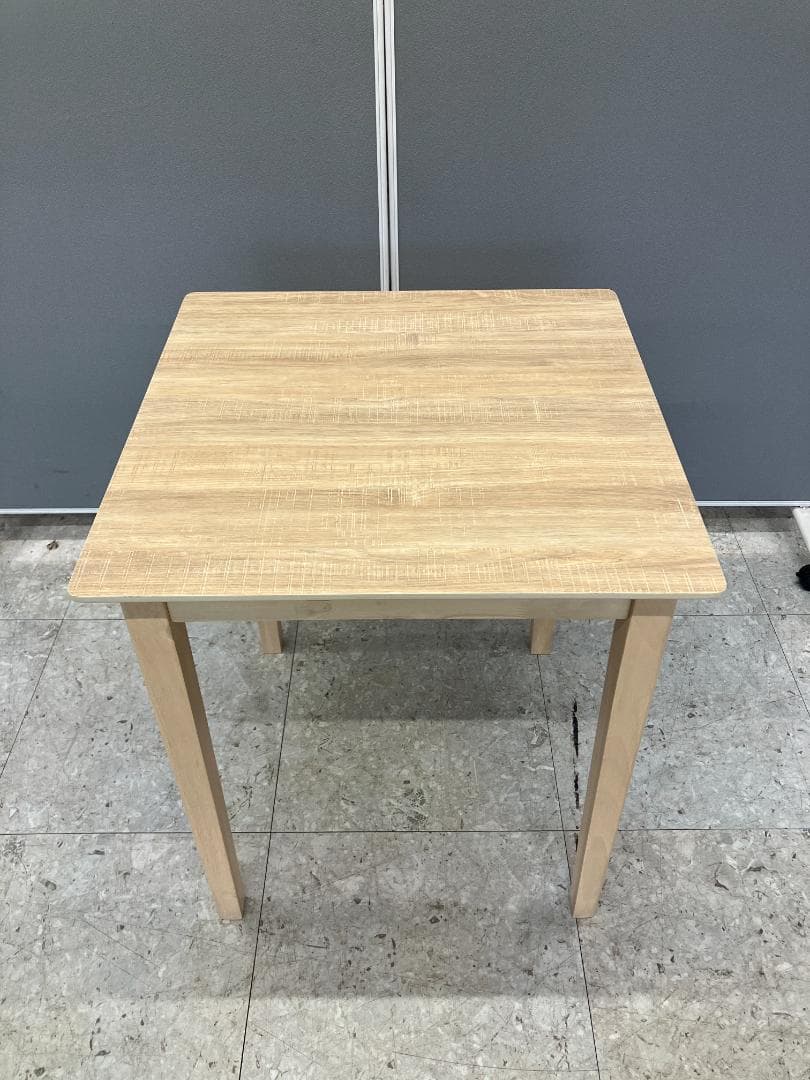 ダイニングテーブルセット イス×2 天然木 ベージュ