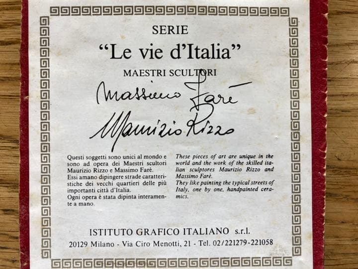立体絵画・Le vie d Italia】木彫り・彫刻（イタリア製）