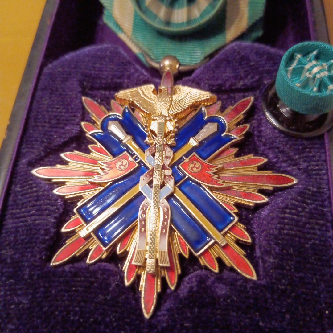 激レア 美品】功四級金鵄勲章 天皇陛下 勅語 褒賞状付 明治勲章 勲章