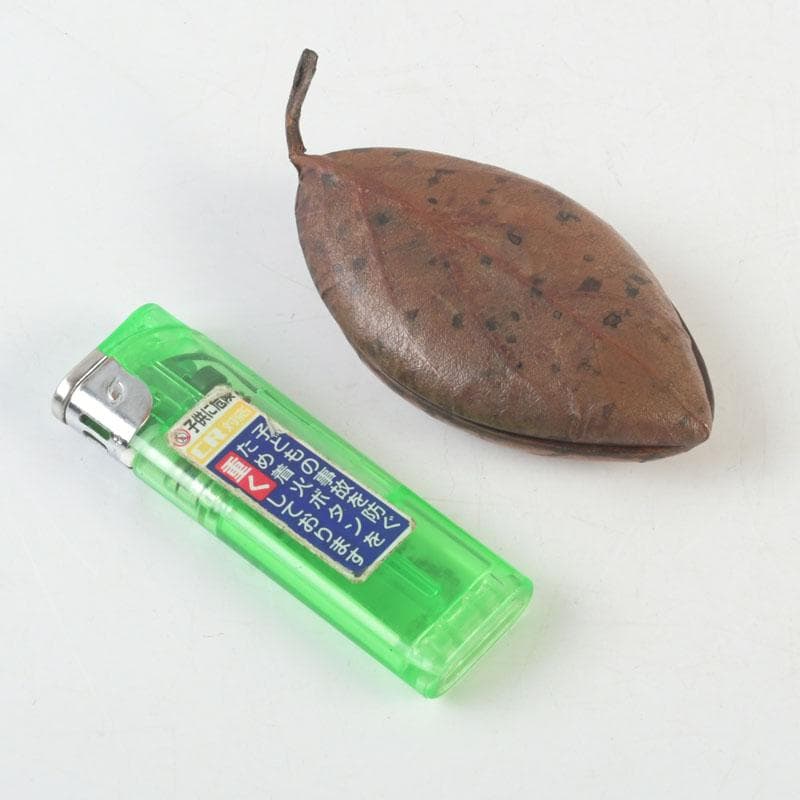 茶道具 山中塗師 新井宗賀作 乾漆 柿ノ葉香合 共箱 V 9706