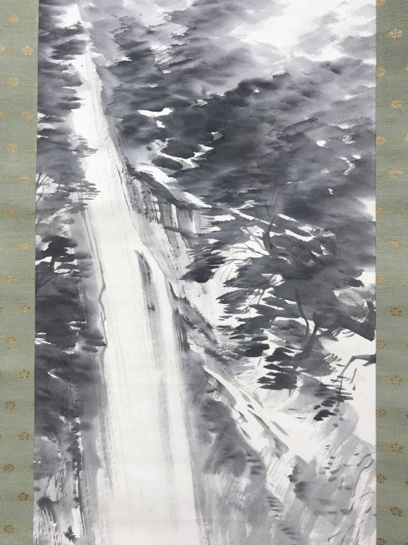 真作/児玉希望/瀑布図/山水図/滝山水図/掛軸/名家伝来/AE-6