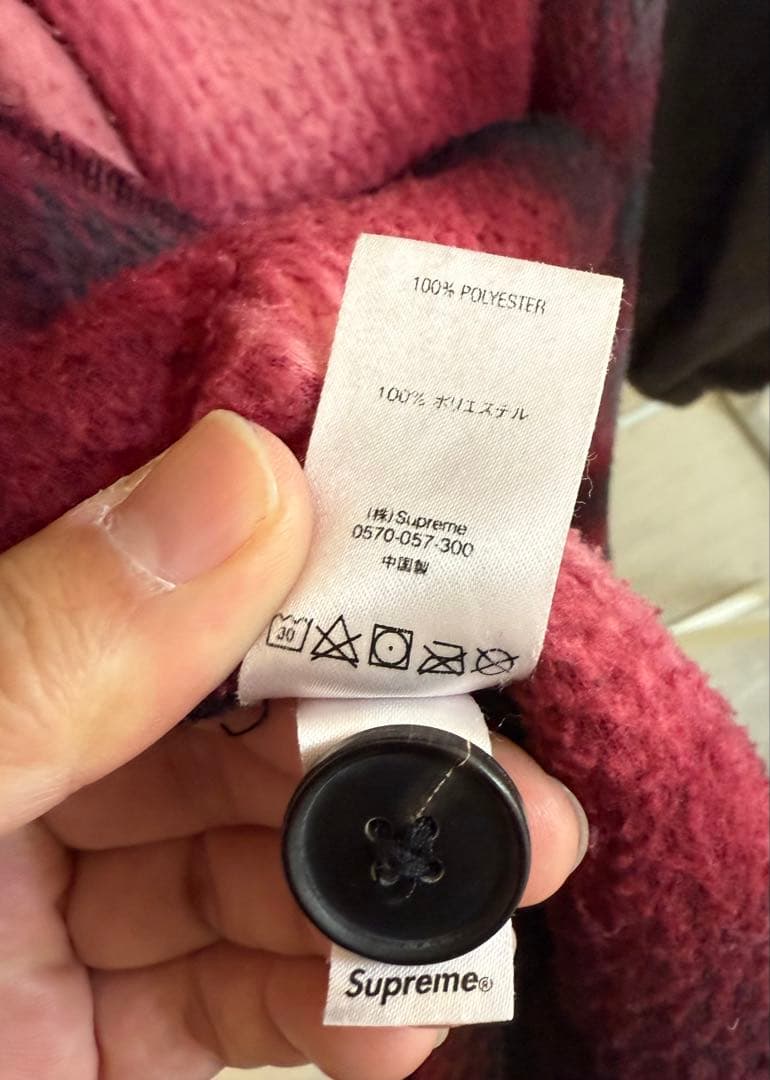 supreme チェックカバーオール風シャツジャケット