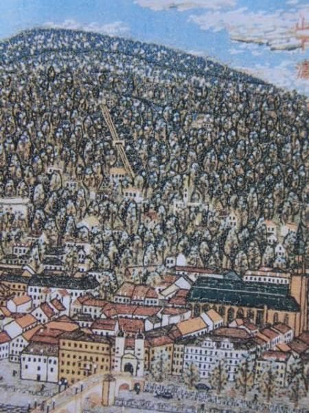 山下清、ハイデルベルクの古城、希少画集画、 新品額装付