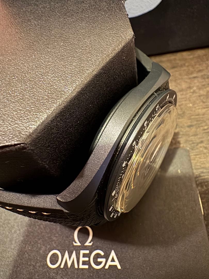 OMEGA × Swatch × snoopy 黒 スヌーピー