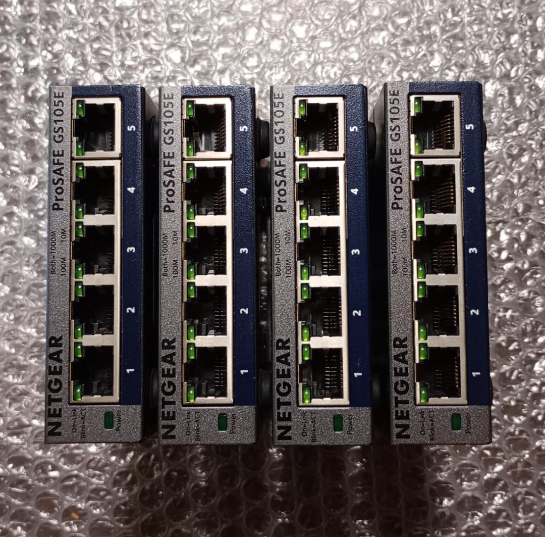 ☆NETGEAR GS105Ev2 5ポート GbE スイッチングハブ4台セット