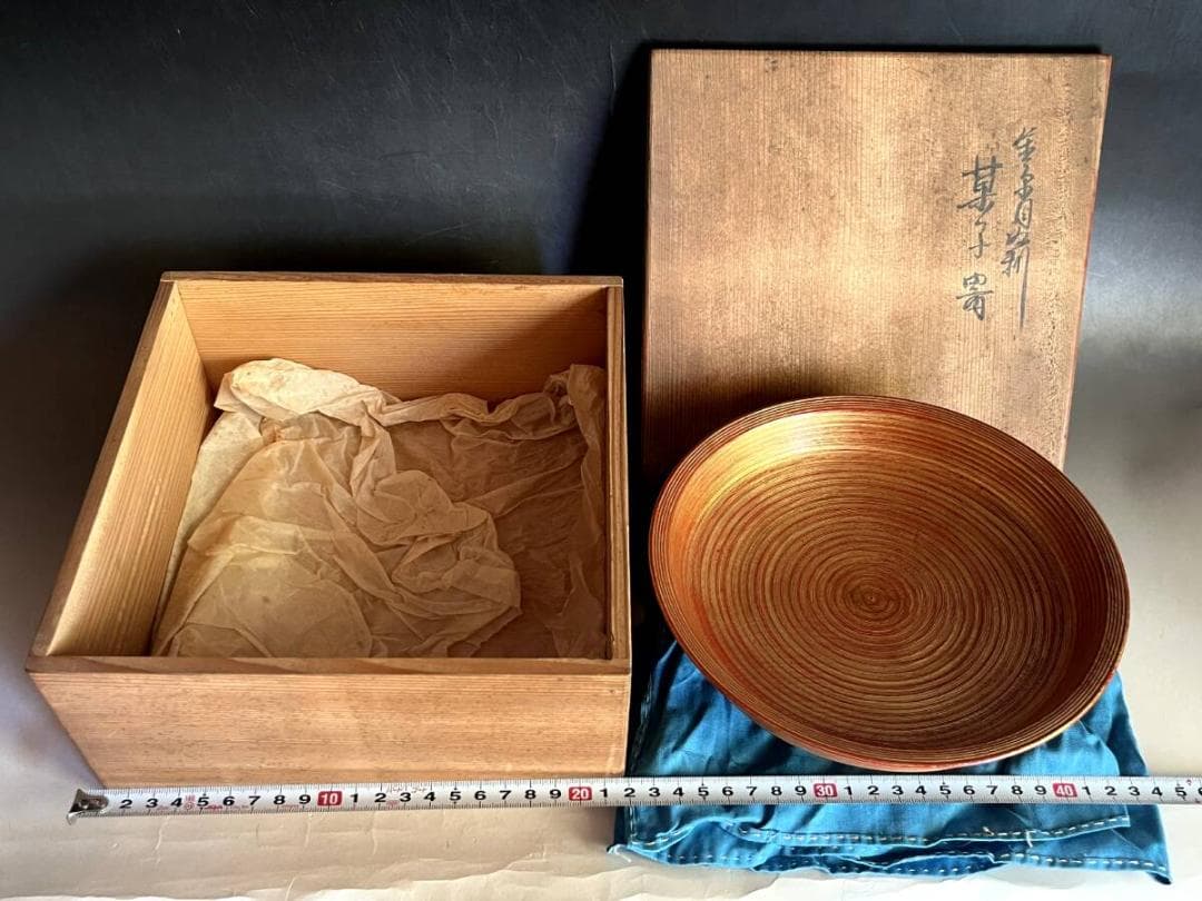 菓子器■塗り師 志悦銘 明治時代頃 越 木製漆器 金彩 高足 時代物 骨董品■