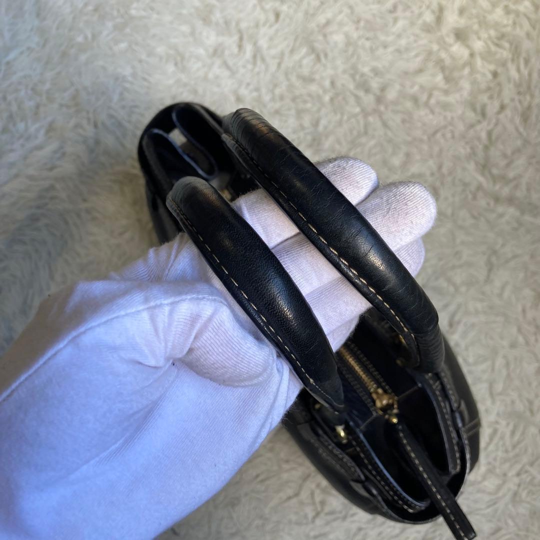 vintage coach old トンプソン ミニボストン キャリーオール 黒