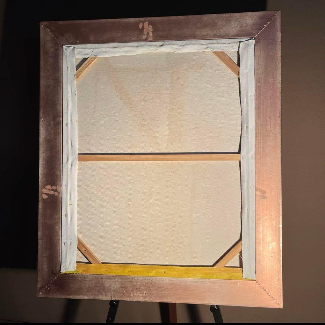 ★特大秀作★ 手書き油絵 ゴッホ ひまわり青 額付き 絵画 インテリア 油彩画