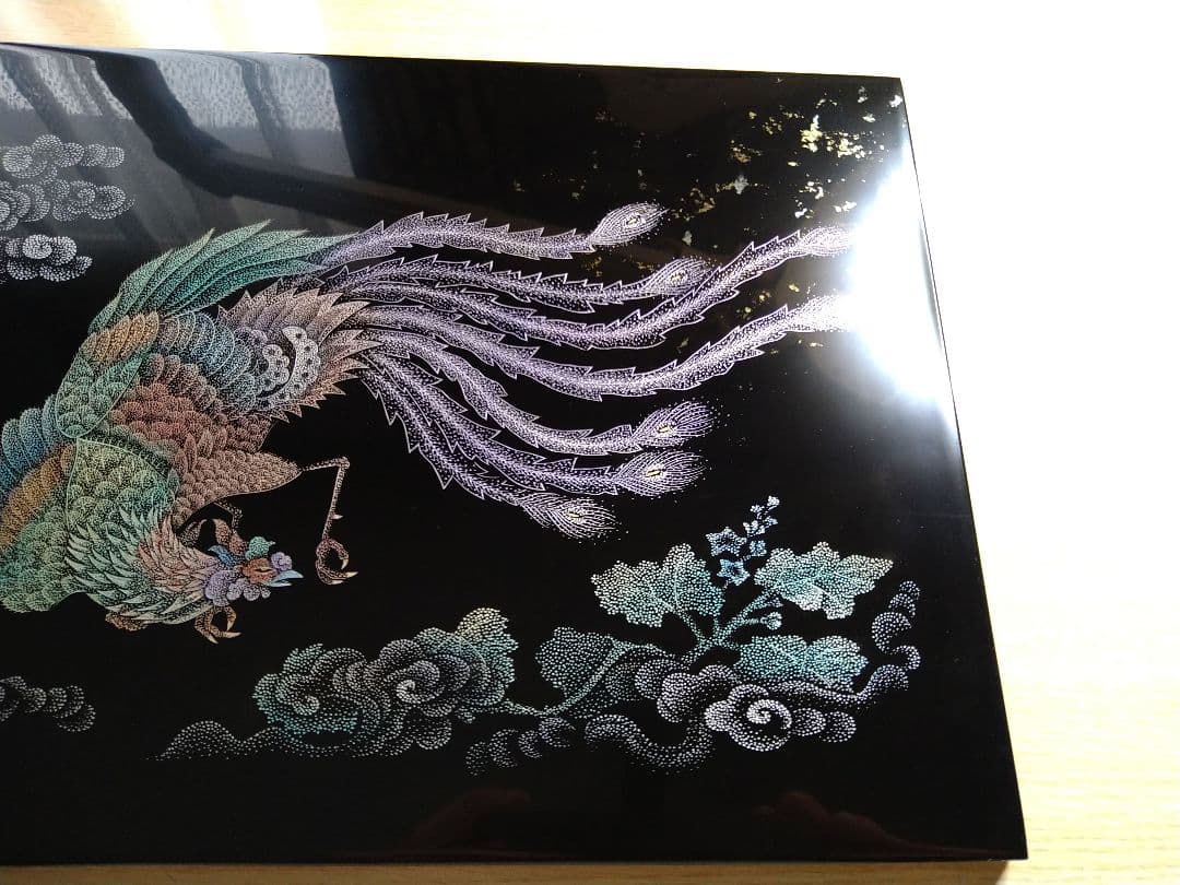 輪島塗沈金 鳳凰図パネル