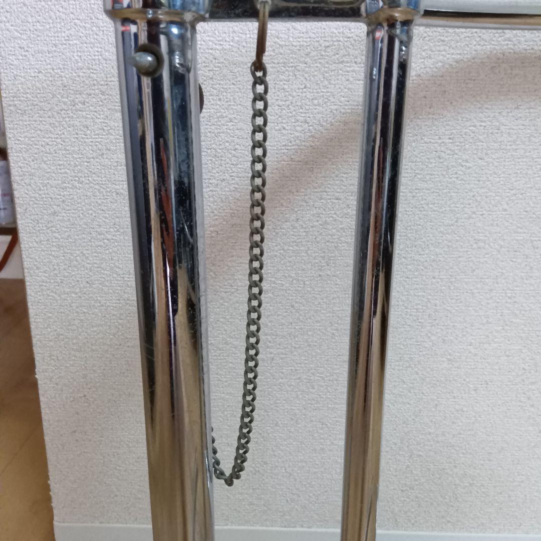 モダン ガラス天板 円形テーブル　円形ガラスサイドテーブル シルバーステンレス