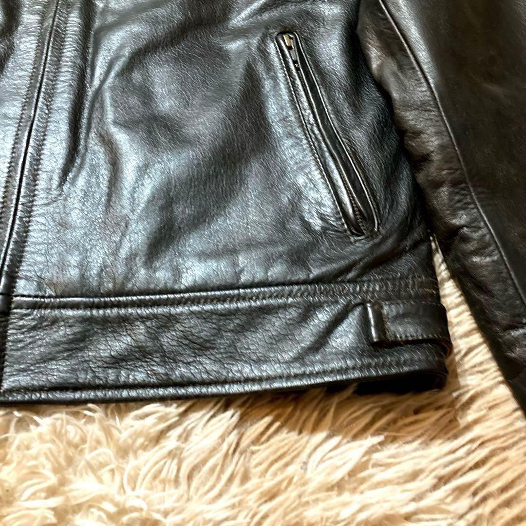 DEGNER】 カウレザートラッカージャケット 黒 M（大きめサイジング）