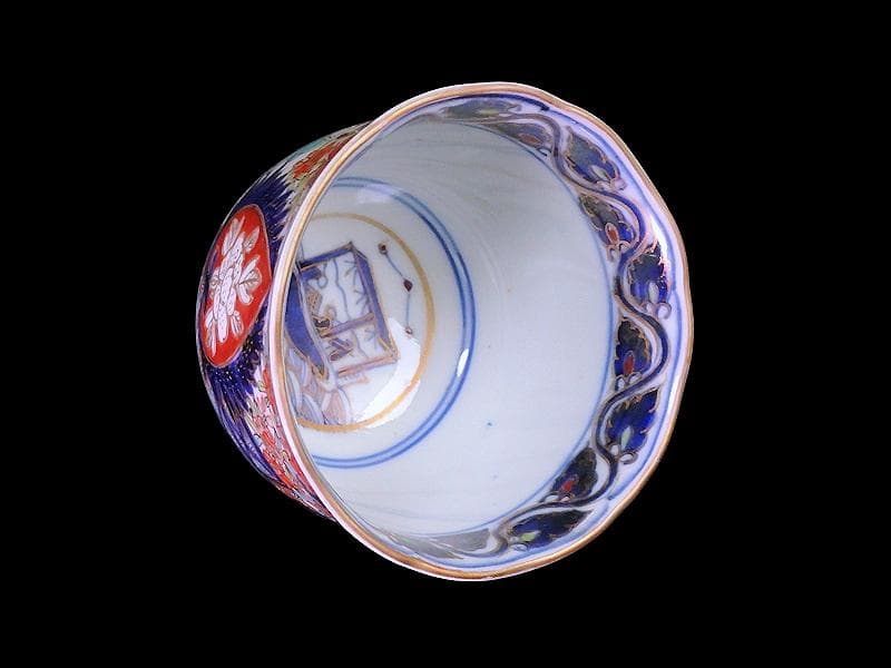 古伊万里 金襴手 花に唐子の図 向付 5客 AS-DCe