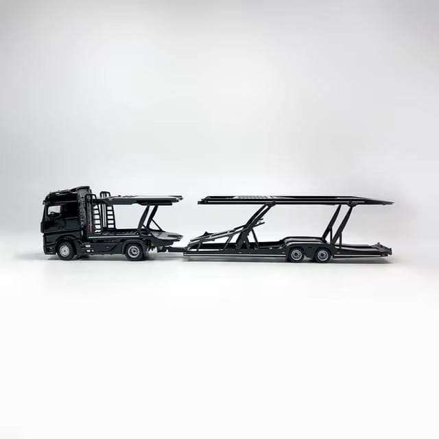 GCD メルセデス ベンツ アクトロス キャリアカー トレーラー 黒