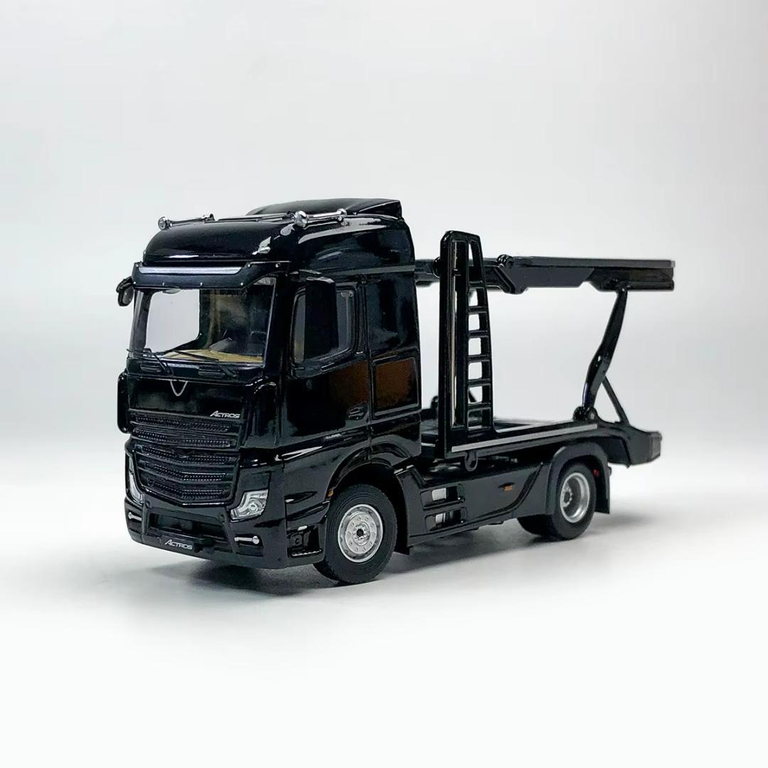 GCD メルセデス ベンツ アクトロス キャリアカー トレーラー 黒