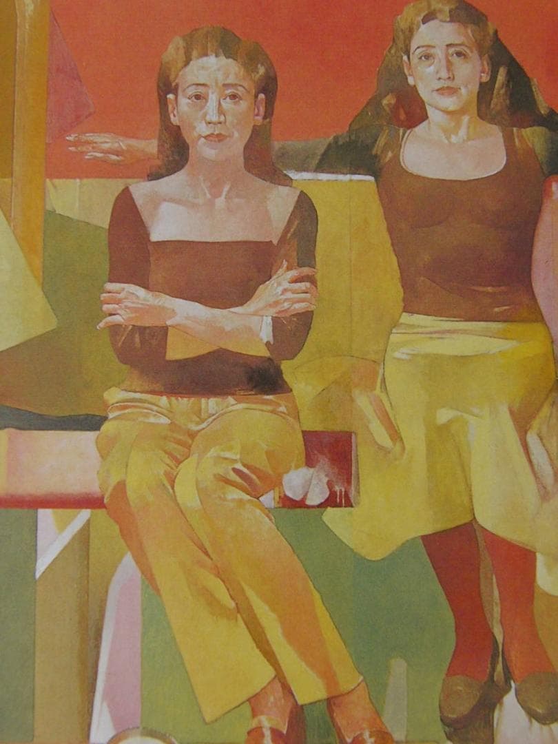 片岡伸介、【肖像】、希少な額装用画集より、新品額装付、状態良好