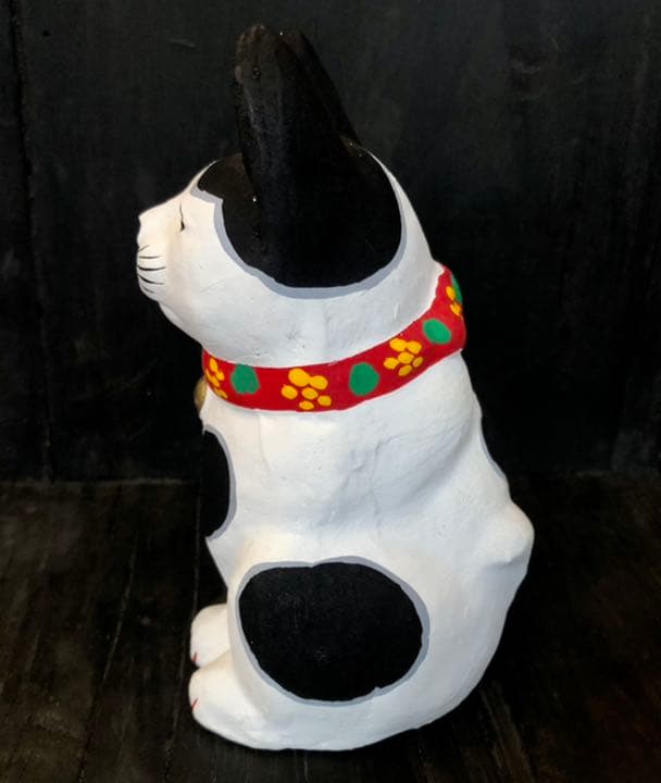 招き猫 三河旭土人形 高山八郎作 郷土玩具