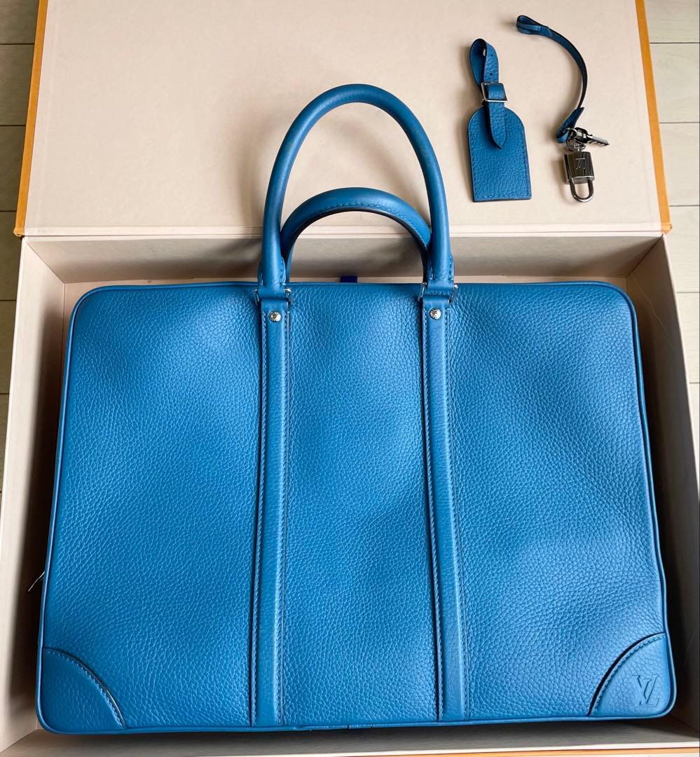 Louis Vuitton PDV トリヨンレザー ブリーフケース ブルー