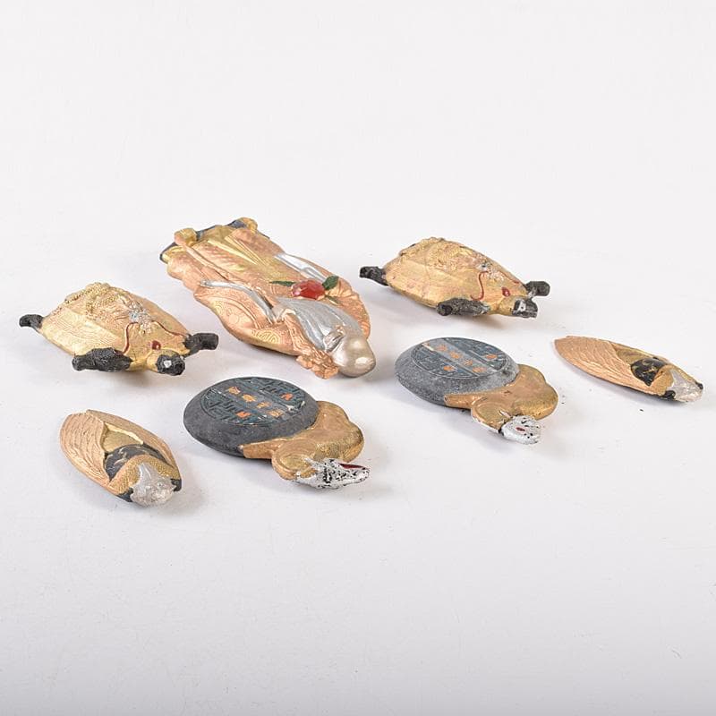 中国 書道具 頤和書屋 徽州曹素功造 桃仙人形 古墨 29点 M R8070B