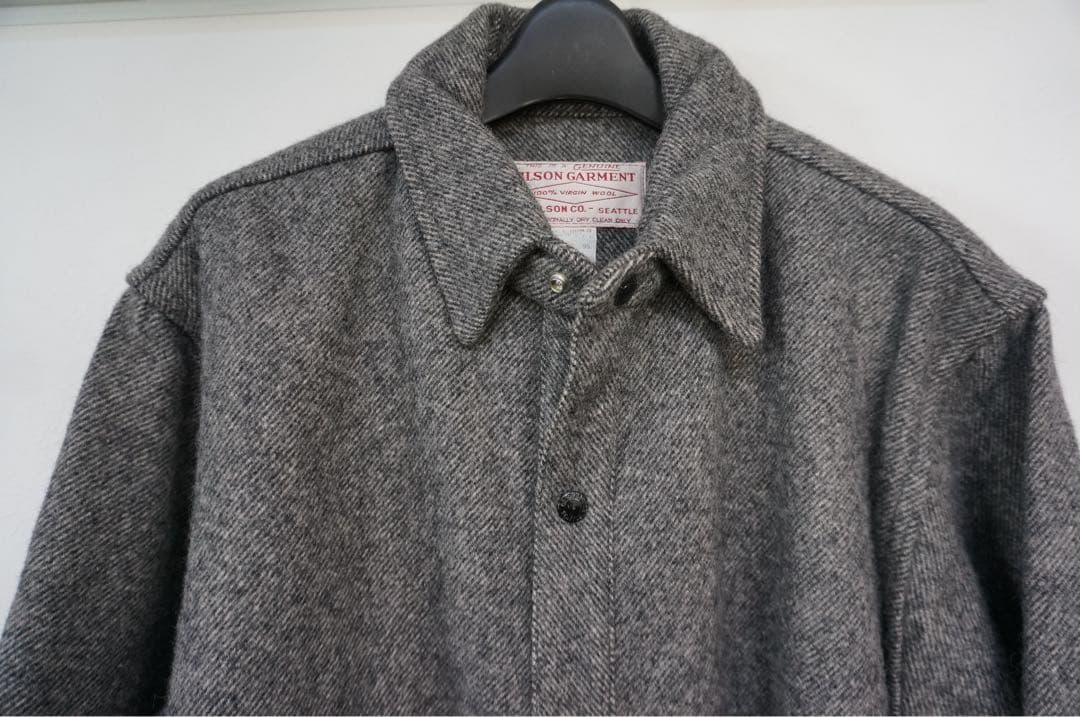 【美品】FILSON フィルソン ケープジャケット Lグレー　ダブルマッキーノ