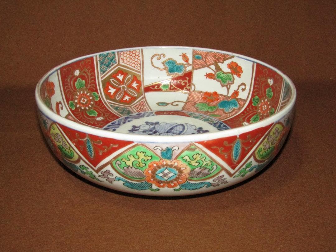 色絵 割絵 三つ丼】古伊万里