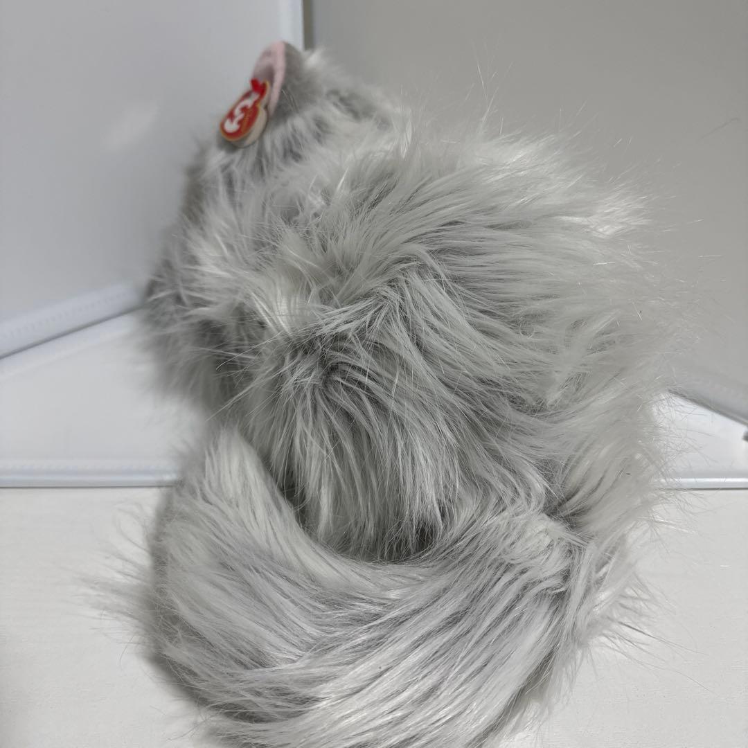 Ty グレー猫 ぬいぐるみ 長毛 バディーズ