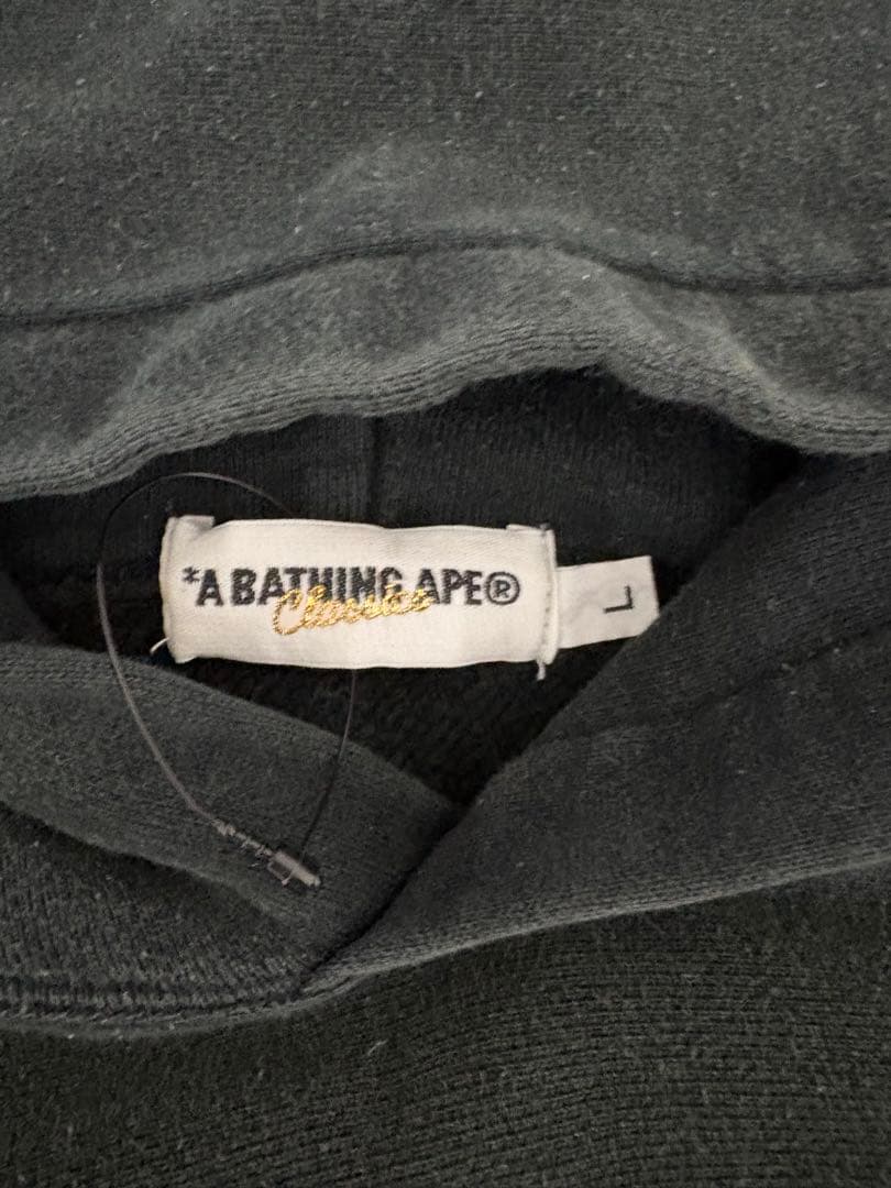 激レアL！BAPE GENERALS APEプルオーバーパーカー黒