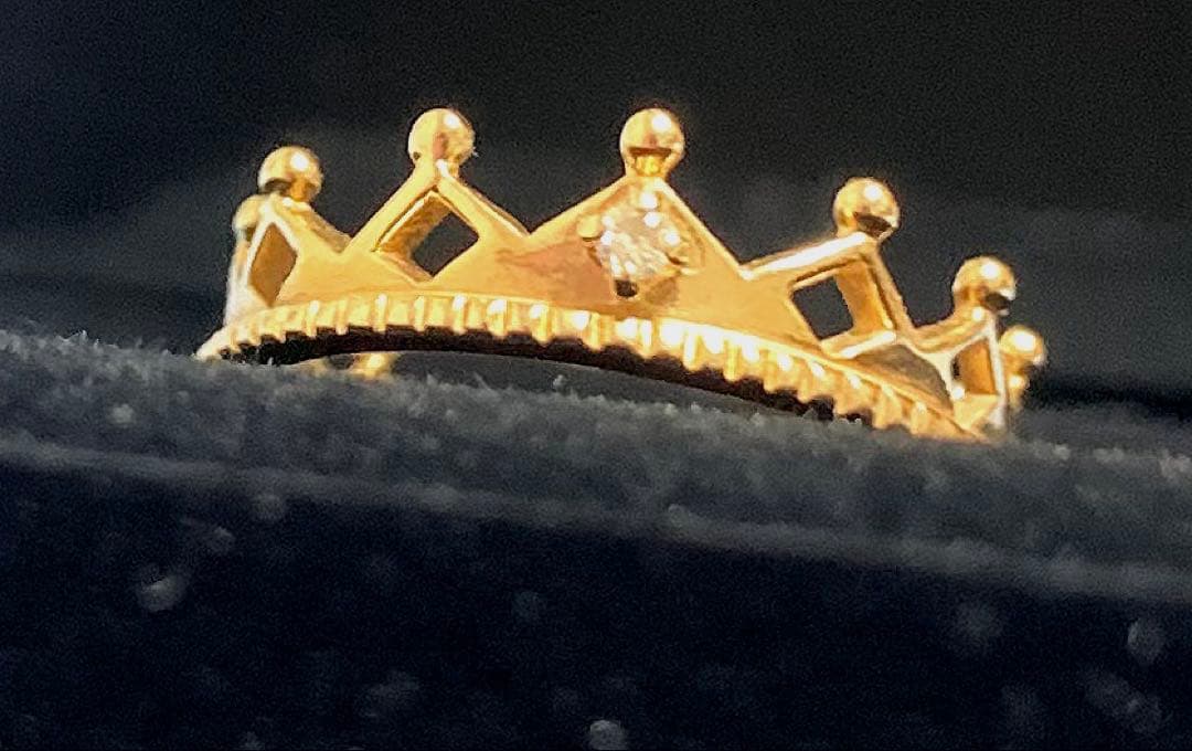 NOJESS ノジェス　K10 リング　クラウンピンキー　ダイヤモンド　4号