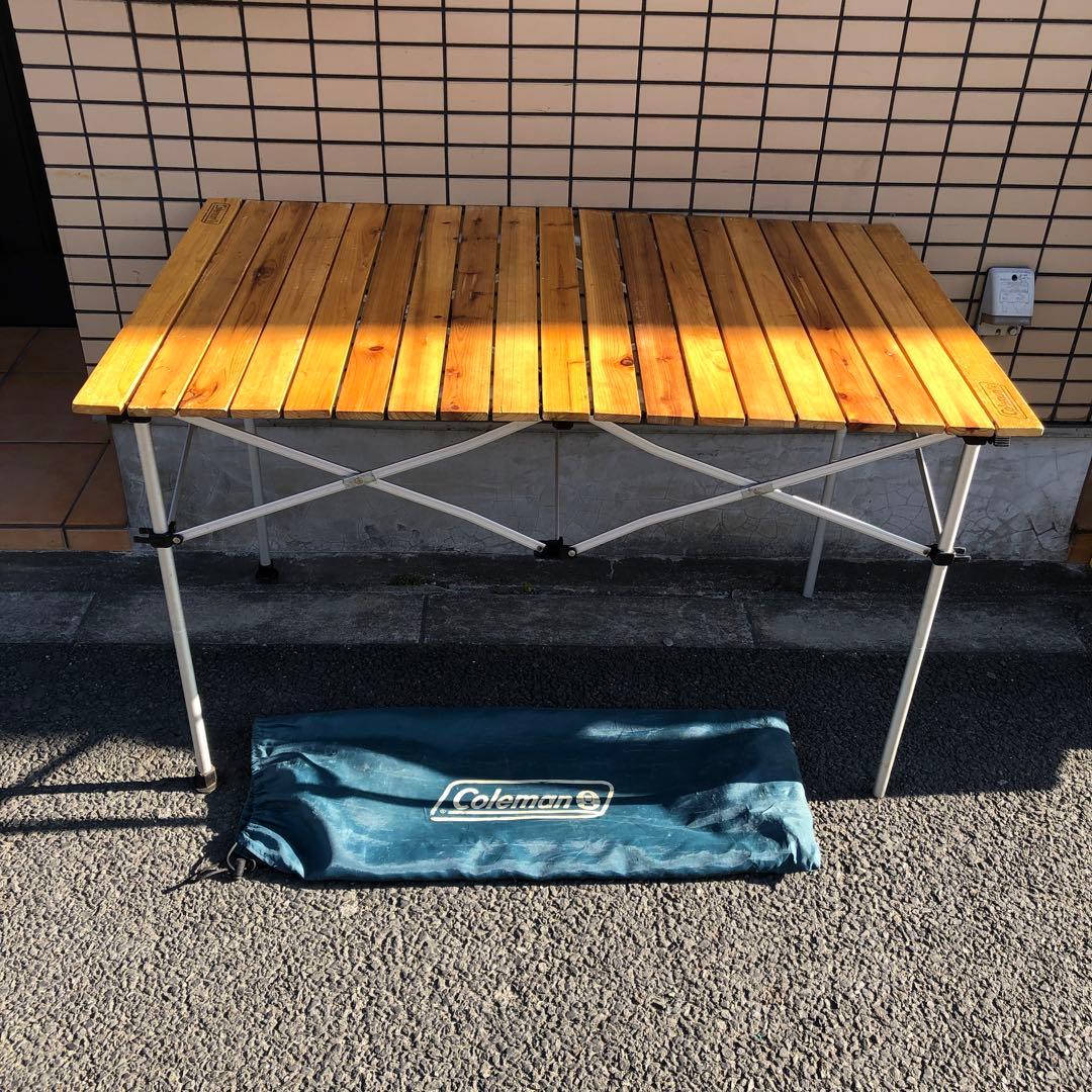 と94○ 【コールマン】ウッドロール2ステージテーブル / 110 - メルカリ