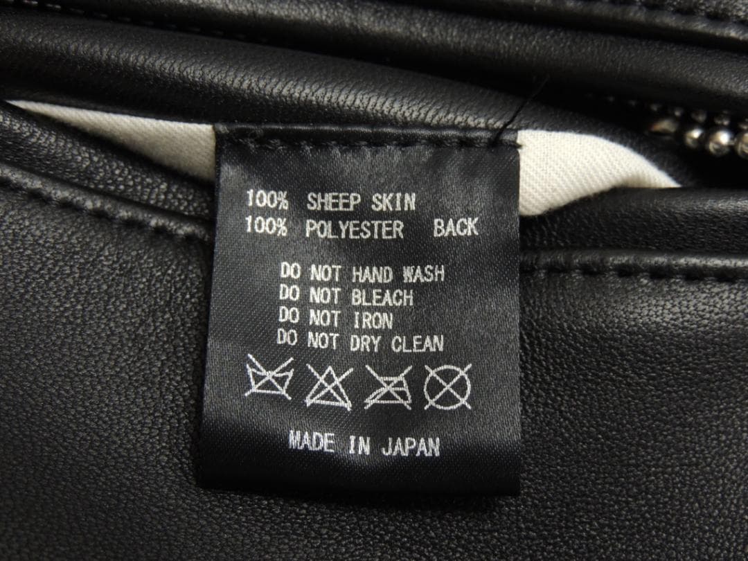 666 MANDARIN COLLAR シープスキン 羊革 シングル ライダース 666