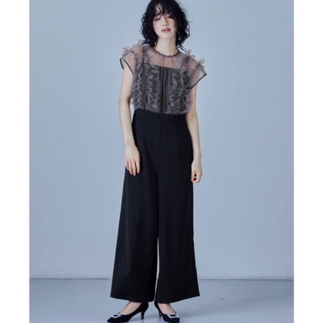 本日限定価格★kana ボリューム チュール ギャザーハイウエスト パンツドレス