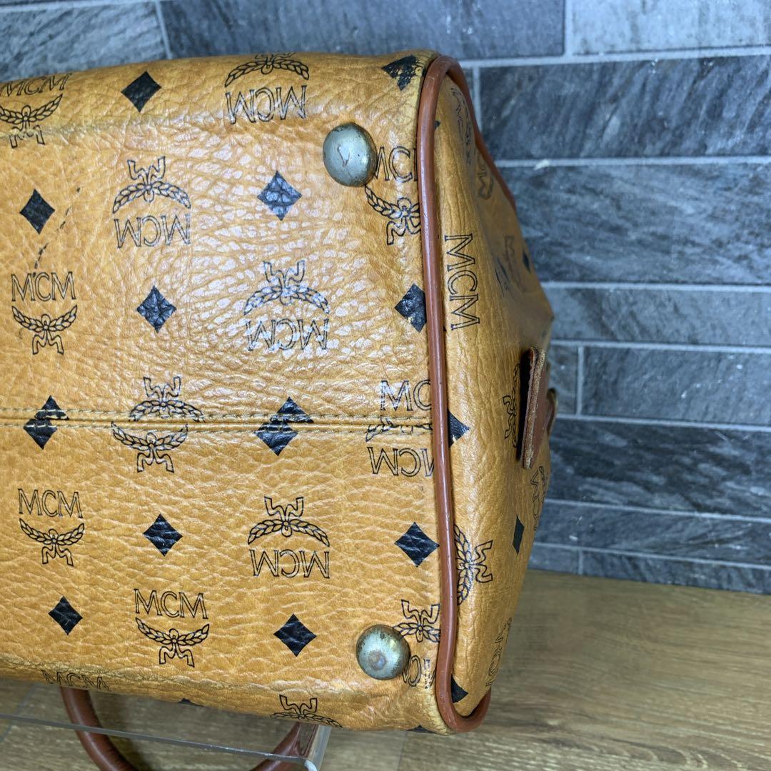 ヴィンテージ　MCM　A6631　レザー　ミニボストンバッグ　MUNCHEN