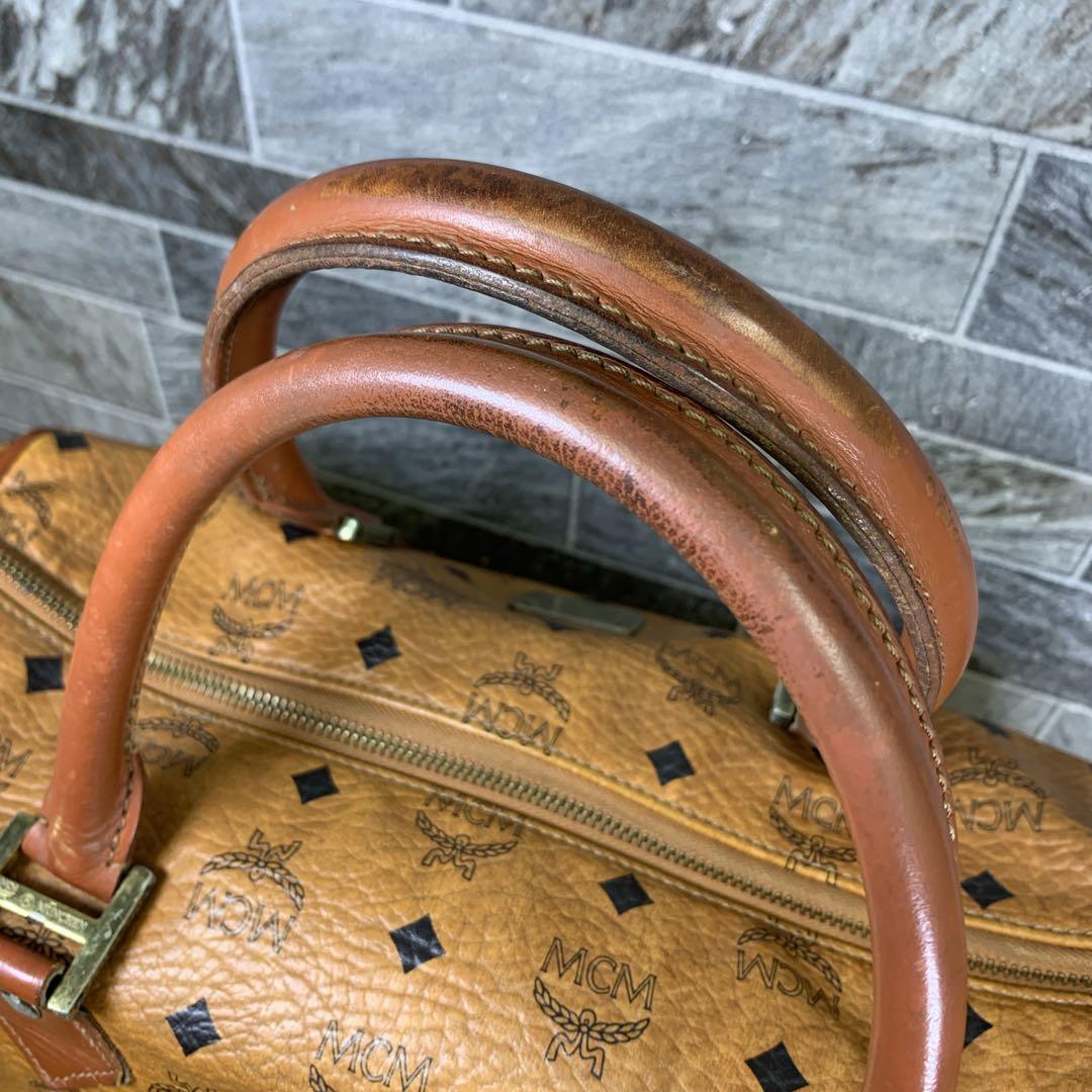 ヴィンテージ　MCM　A6631　レザー　ミニボストンバッグ　MUNCHEN