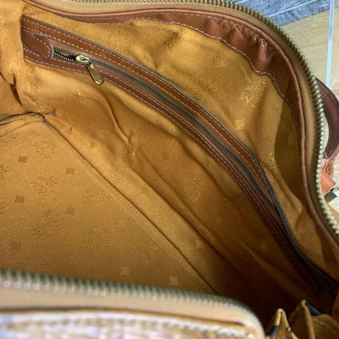 ヴィンテージ　MCM　A6631　レザー　ミニボストンバッグ　MUNCHEN