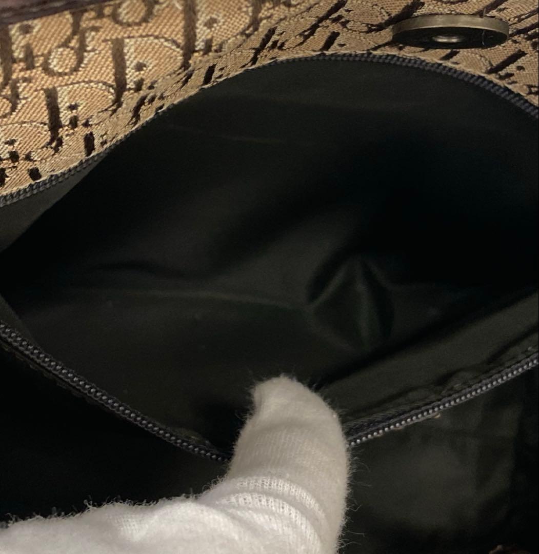Christian Dior トロッター トートバッグ ブラウン キャンバス◇