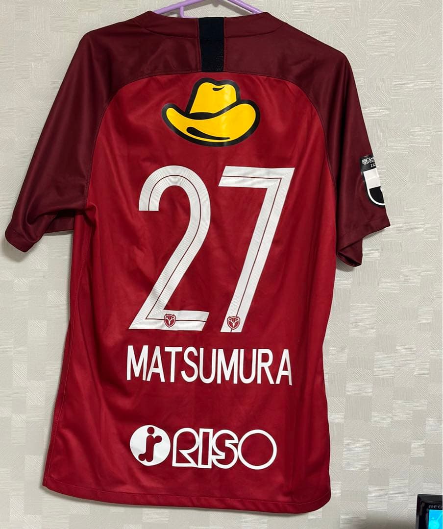 ほぼ未使用】鹿島アントラーズ 2025レプリカMサイズ 27松村選手