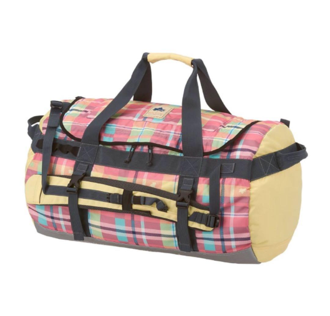 LOGOS チェック柄 ダッフルバッグ 50L
