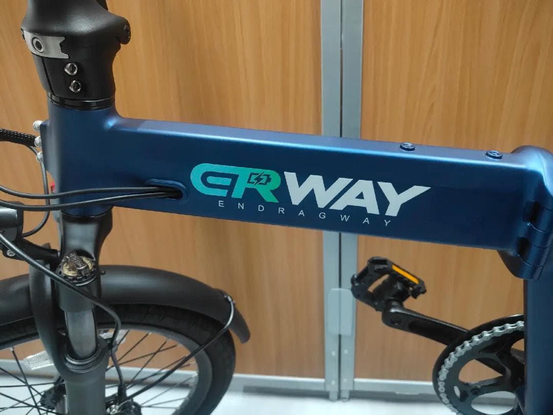 【過去最大割引！】ERWAY A02 折りたたみ電動アシスト自転車　ネイビー