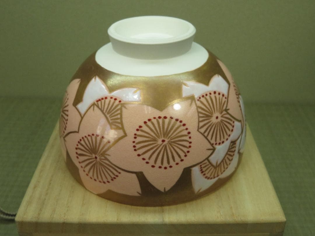 抹茶茶碗 桃の花 楽入窯「桃花 茶碗」 楽焼 茶道具 抹茶碗 京都 伝統