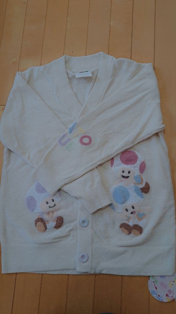 gelatopique コラボ マリオ キノピオ　ジャガードカーディガン