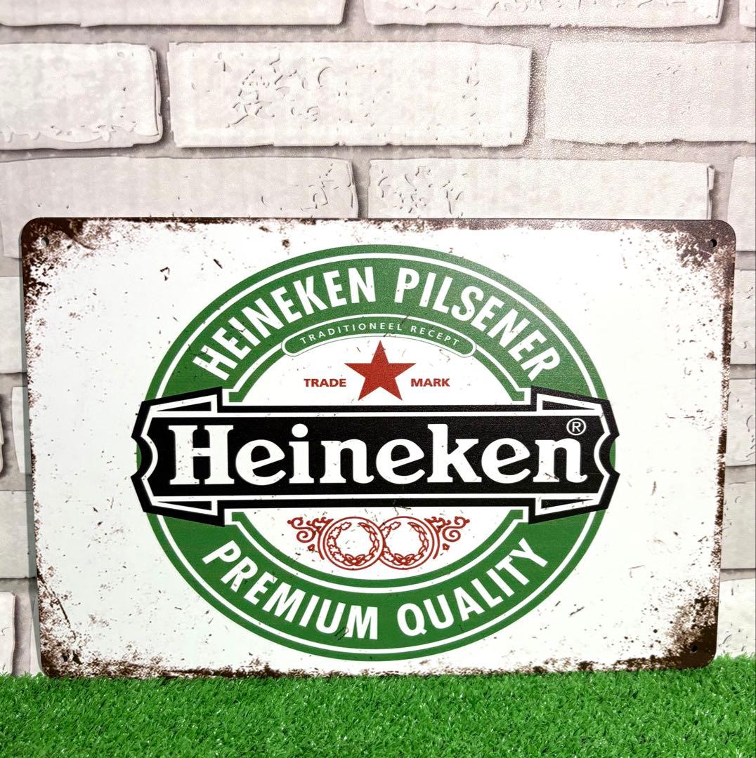 273番】ハイネケンHeineken オランダ ビール お酒 レトロ ブリキ看板