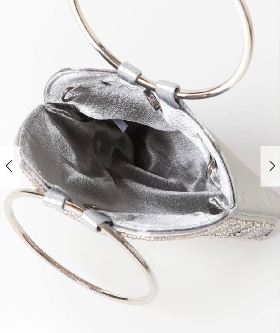 ROSSO リングハンドルビジューバッグ　パーティーバッグ